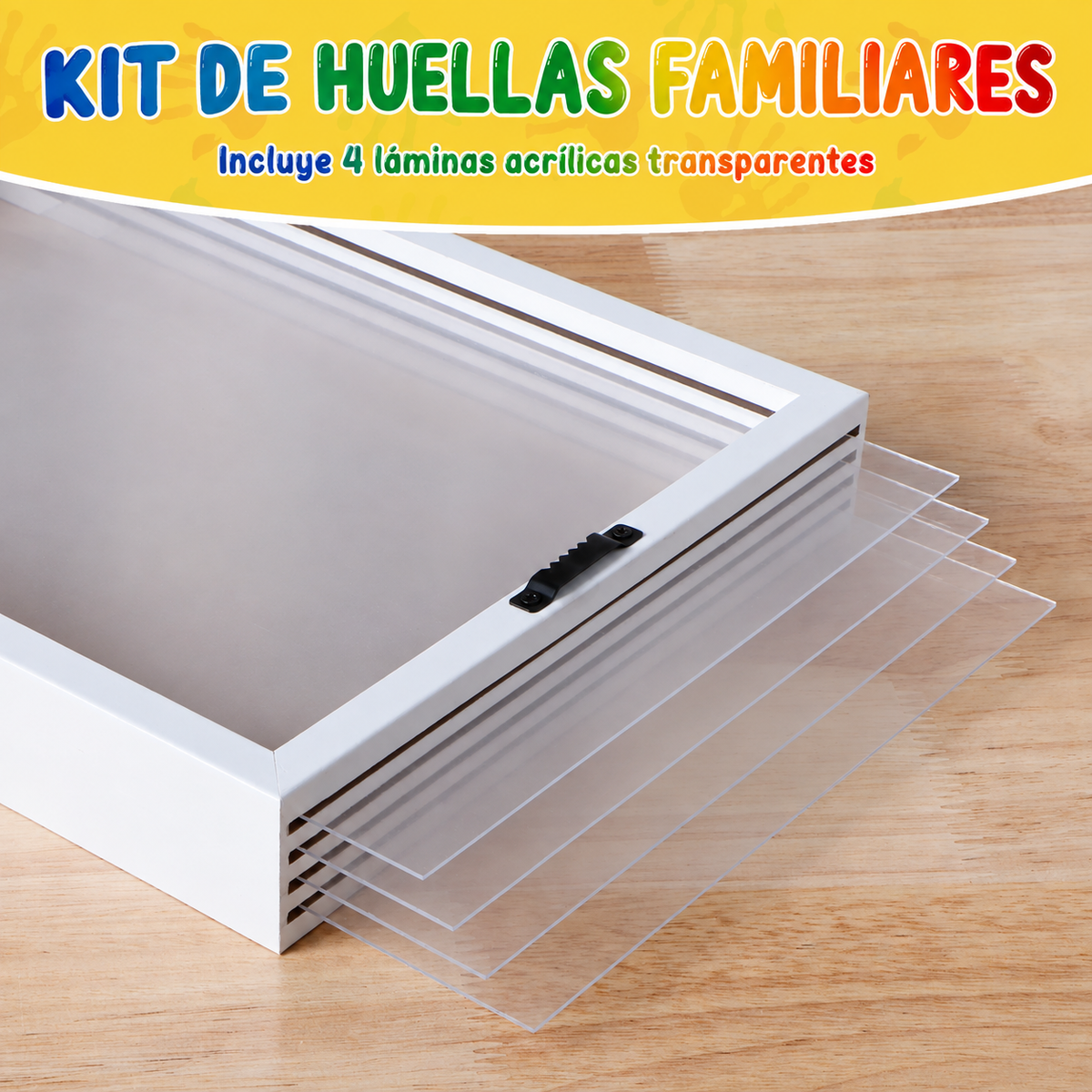 Cuadro familiar de manos superpuestas