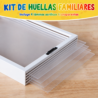 Cuadro familiar de manos superpuestas
